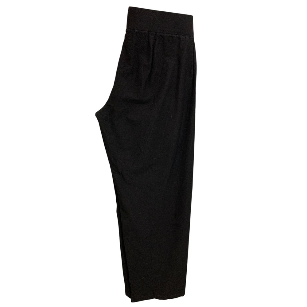 Small Eileen Fisher Womens Black Viscose Blend Pull On Crop Pants